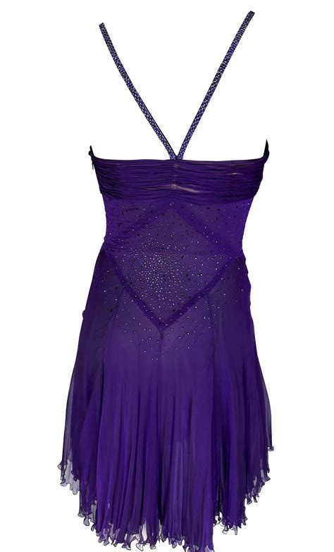 versace purple rhinestone corset top